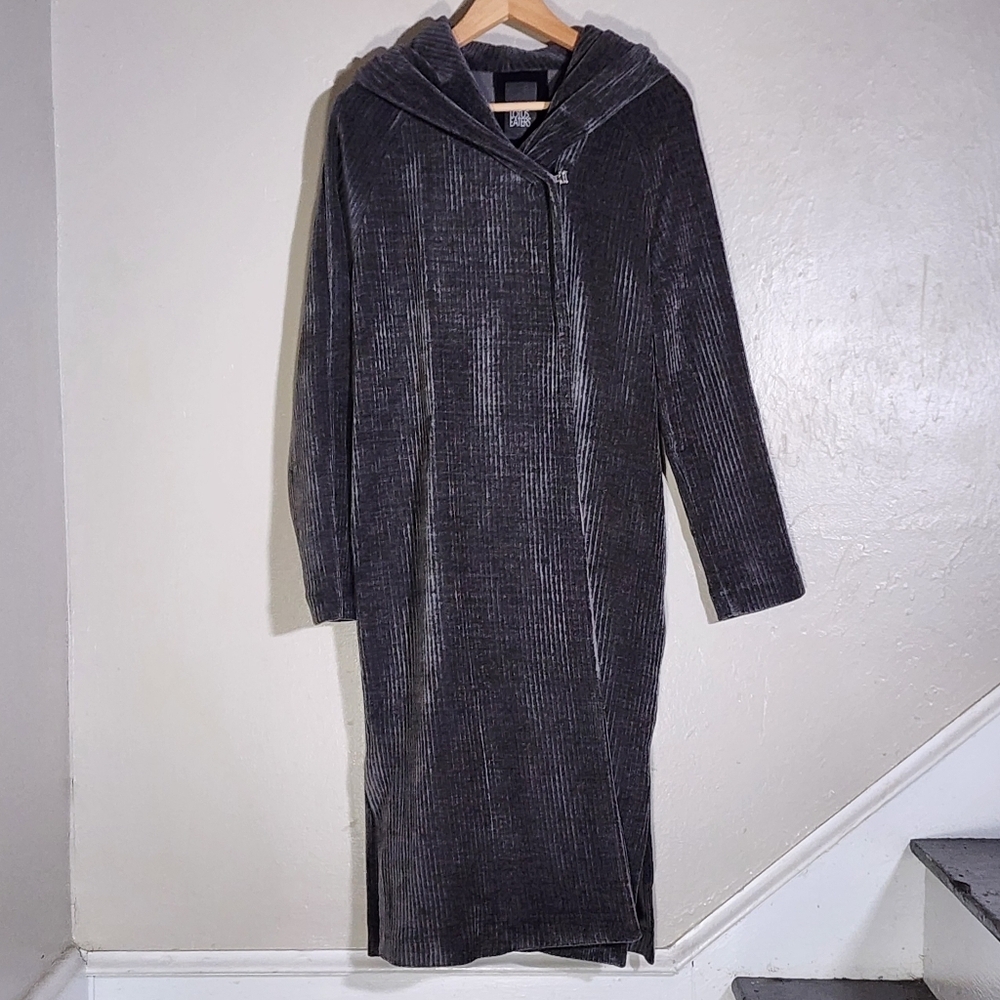 Lotus Eater Boho Charcoal Witchy Whimsy Goth Hooded Cape